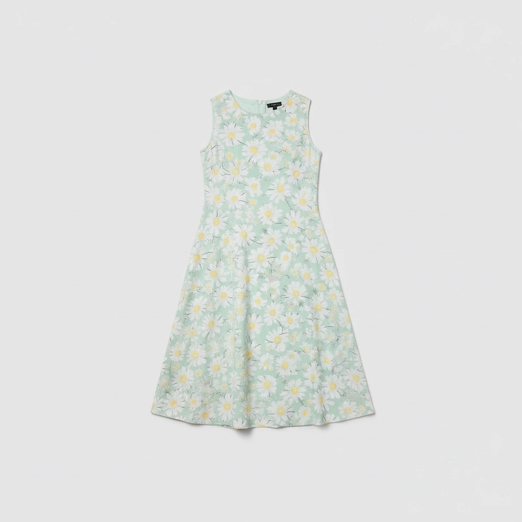 Women's Crew Neckline Sleeveless Midi Dress