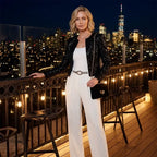 Cropped Sequin Jacket Blazer Style Black 3