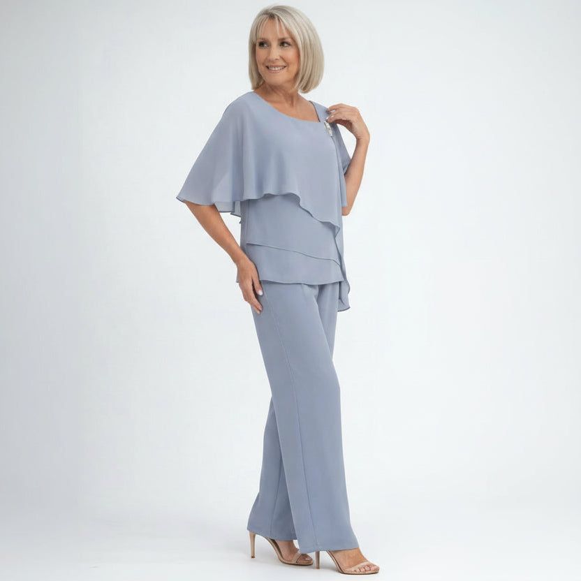 Elegant 2-Piece Set for Formal Occasions in Light Blue – 1