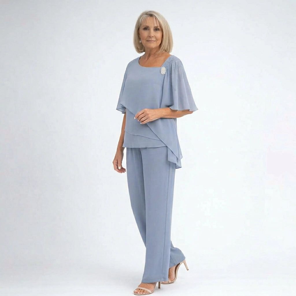 Elegant 2-Piece Set for Formal Occasions in Light Blue – 2