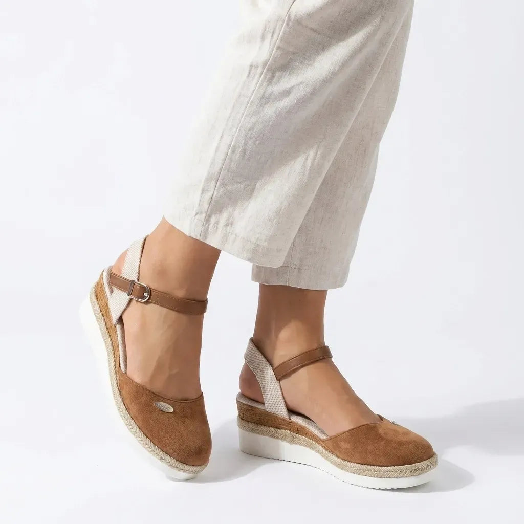 Espadrille Wedge Sandals Summer Brown 1