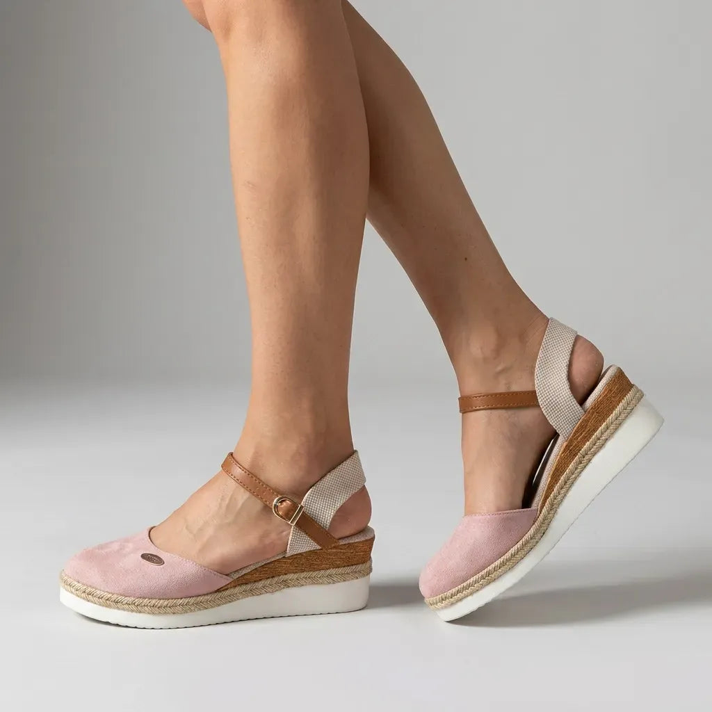 Espadrille Wedge Sandals Summer Pink 2