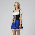 Festive Oktoberfest Dress with Bodice Detail Blue 2