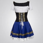 Festive Oktoberfest Dress with Bodice Detail Blue 4