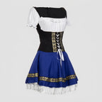 Festive Oktoberfest Dress with Bodice Detail Blue 5