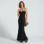 Figure-Hugging Full-Length Maxi Dress in Black – 2