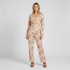 Women's Floral V Neck Jumpsuit
