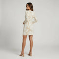 Floral Shift Dress with Long Sleeves