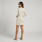 Floral Shift Dress with Long Sleeves