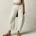 High Waisted Baggy Jeans with Pockets White 5