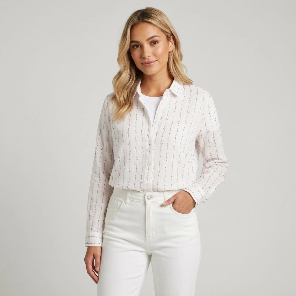 Women's Regular Fit Striped Shirt