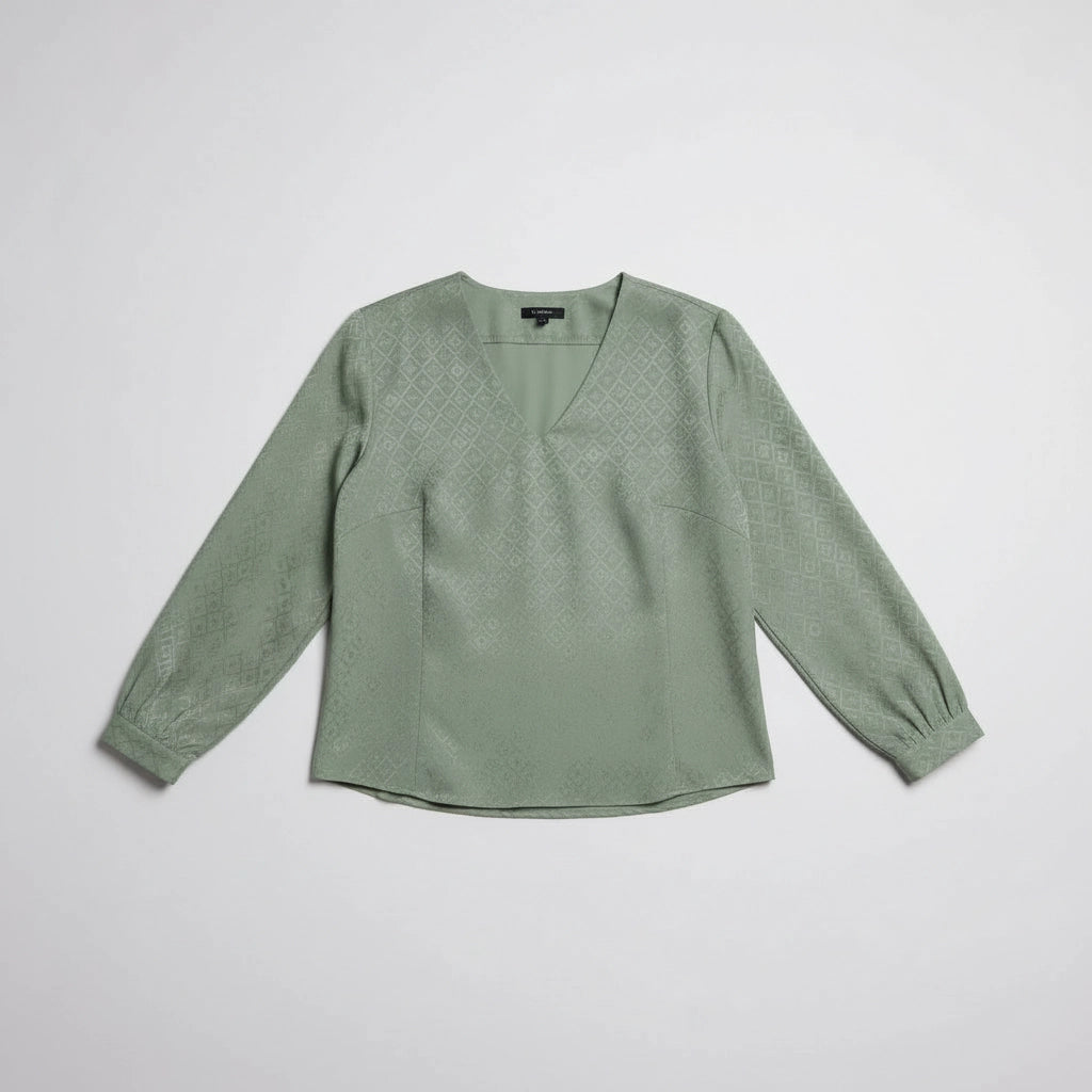 Women's V-Neck Blouse Long Sleeve