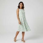 Women's Crew Neckline Sleeveless Midi Dress