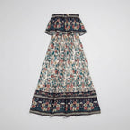 Women's Bohemian Strapless Maxi Dress