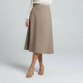 Women’s High Waist A-Line Office Midi Skirt