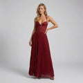 Lace A-Line Corset Dress Formal Red 8