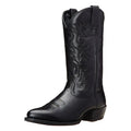 Leather Cowboy Boots with Pointed Toe Black 7