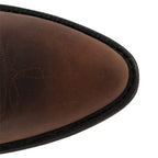 Leather Cowboy Boots with Pointed Toe Brown 9