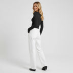 Tight Long Sleeve Basic Top Black 7