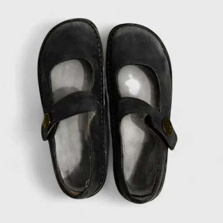 Mary Jane Shoes with Round Toe Flats Black 1