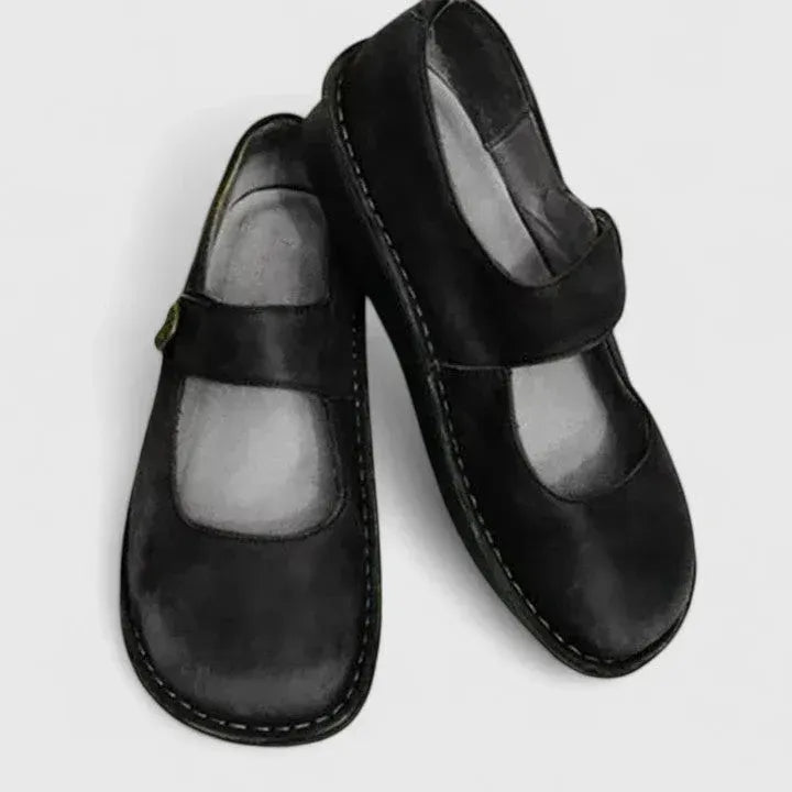 Mary Jane Shoes with Round Toe Flats Black 2