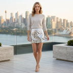 Mini Sequin Skirt Party Style Silver 1