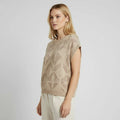 Women's Sleeveless Relaxed Fit Sweater