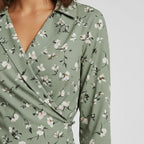 Women's Floral Wrap Blouse