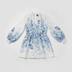Women’s Floral V-Neck Long Sleeve Mini Dress