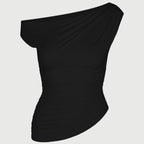 One-Shoulder Asymmetrical Top Black 3