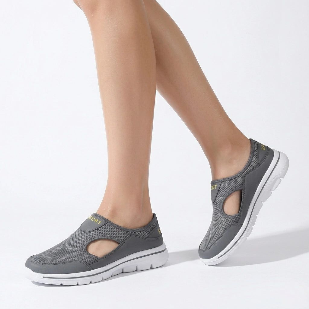 Orthopaedic Comfort Slippers with Lightweight Sole and Soft Insole in Grey – 10