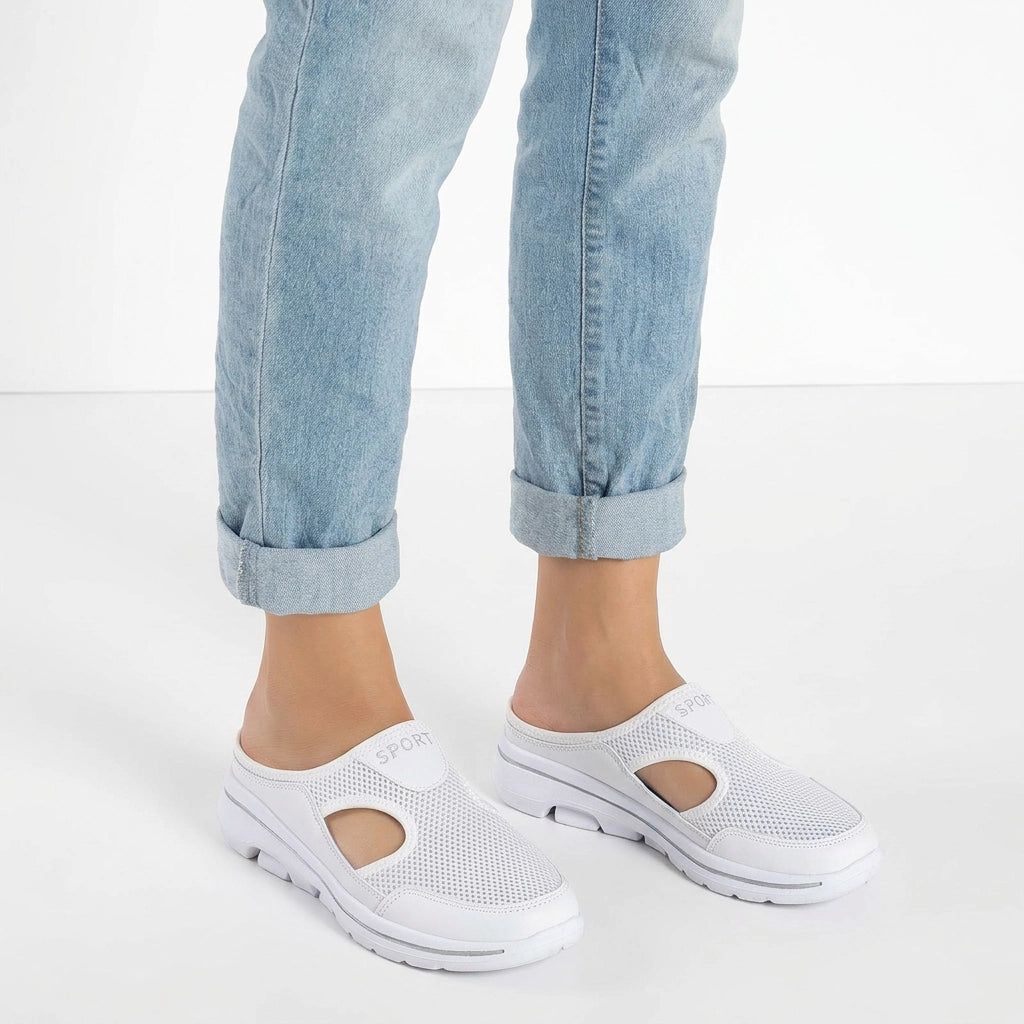 Orthopaedic Comfort Slippers with Lightweight Sole and Soft Insole in White – 2