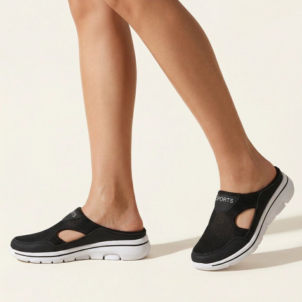 Orthopaedic Comfort Slippers with Lightweight Sole and Soft Insole in Black – 9