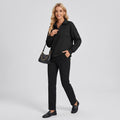 Oversized Fleece Half Zip Sweatshirt Lightweight Black 8