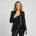 Oversized Sequin Jacket for Party Shimmer Black 2