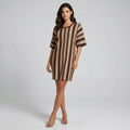 Women's Shift Dress with Stripes