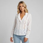 Women's Lace V-Neck Blouse