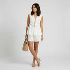 Women's Peplum Sleeveless Top With Shorts
