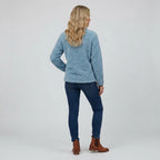 Relaxed Cropped Sherpa Jacket Blue 3