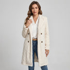 Relaxed Fit Sherpa Jacket with Button Detail White 3