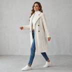 Relaxed Fit Sherpa Jacket with Button Detail White 5
