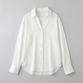Relaxed Blouse Long Sleeve Button Down White 5