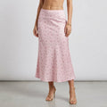 Satin Slip Maxi Skirt Pink 3