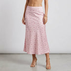 Satin Slip Maxi Skirt Pink 3