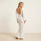 Crochet Dress with Cut Out Detail White 1