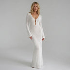 Crochet Dress with Cut Out Detail White 5
