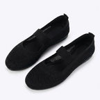 Sheer Mesh Ballet Flats with Mary Jane Strap Black 1