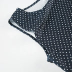 Sleeveless Skater Polka Dot Mini Dress Dark Blue 8