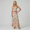 Summer Crochet Dress with Spaghetti Straps Beige 5