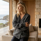 Sweater in Oversized Fit with Buttons Dark Gray 1